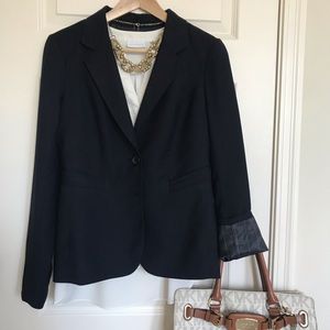 Navy Suit Jacket - The Limited